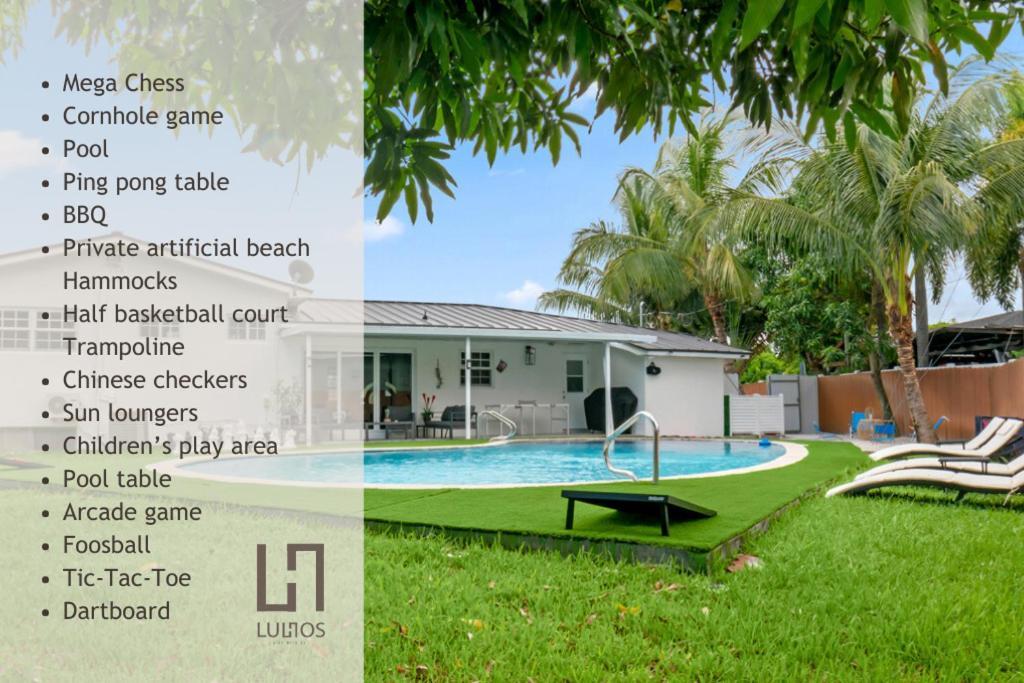 Miami Fun Home With Pool & Games L30 Eksteriør billede